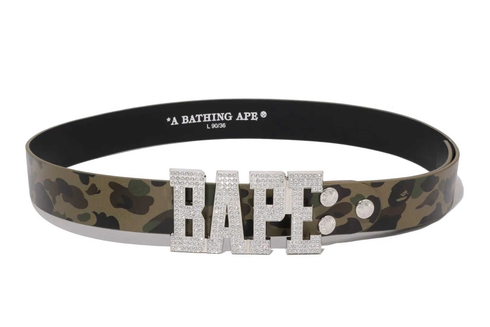 1ST CAMO BAPE LEATHER BELT sold by Bape