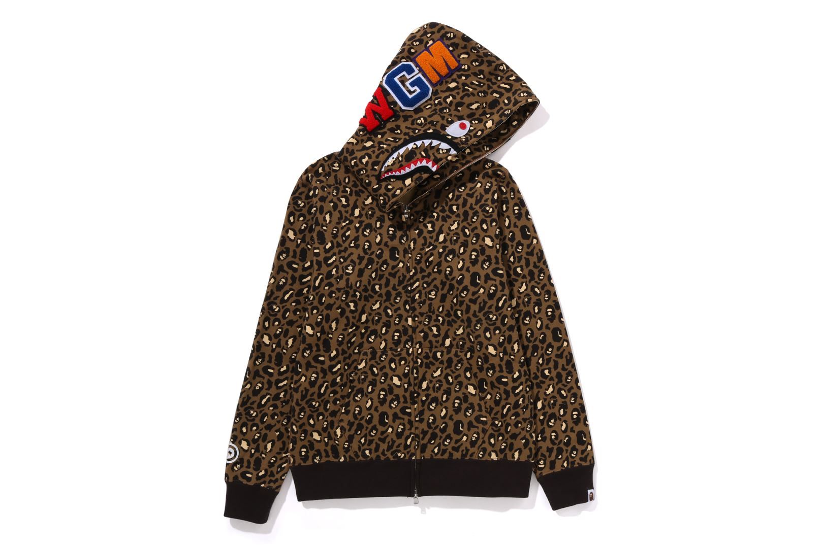 BAPE LEOPARD SHARK FULL ZIP HOODIE sold by Bape