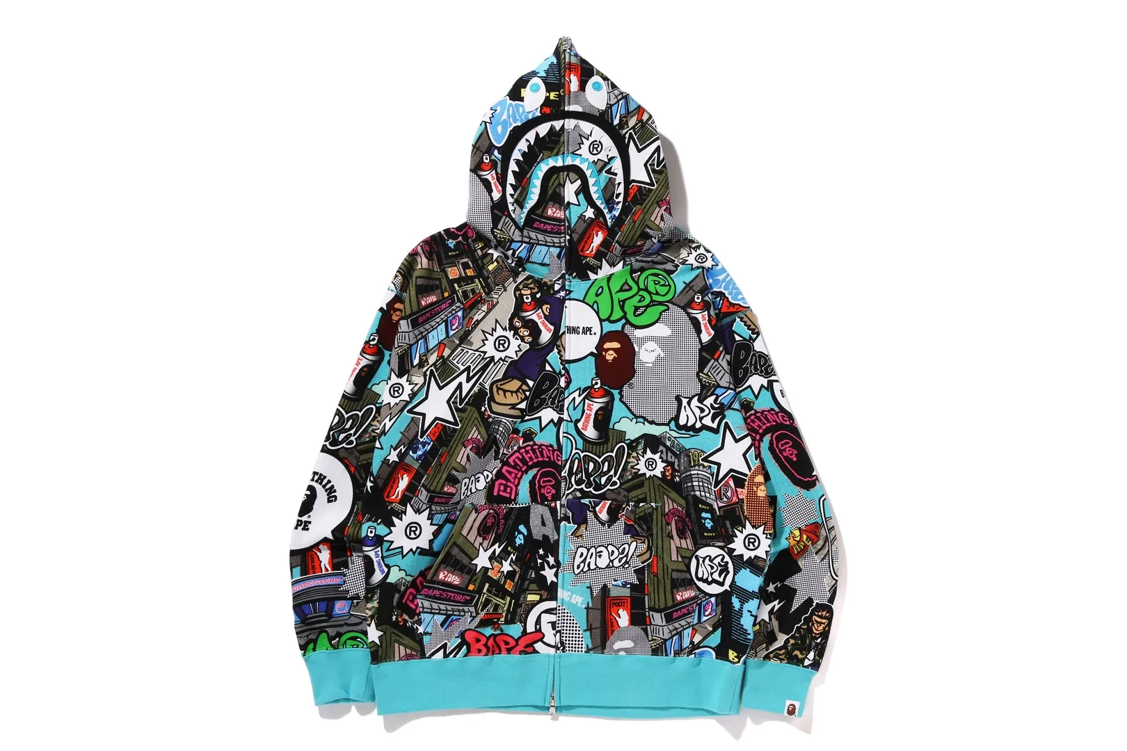 COMIC ART SHARK ZIP HOODIE sold by Bape product image thumbnail 3
