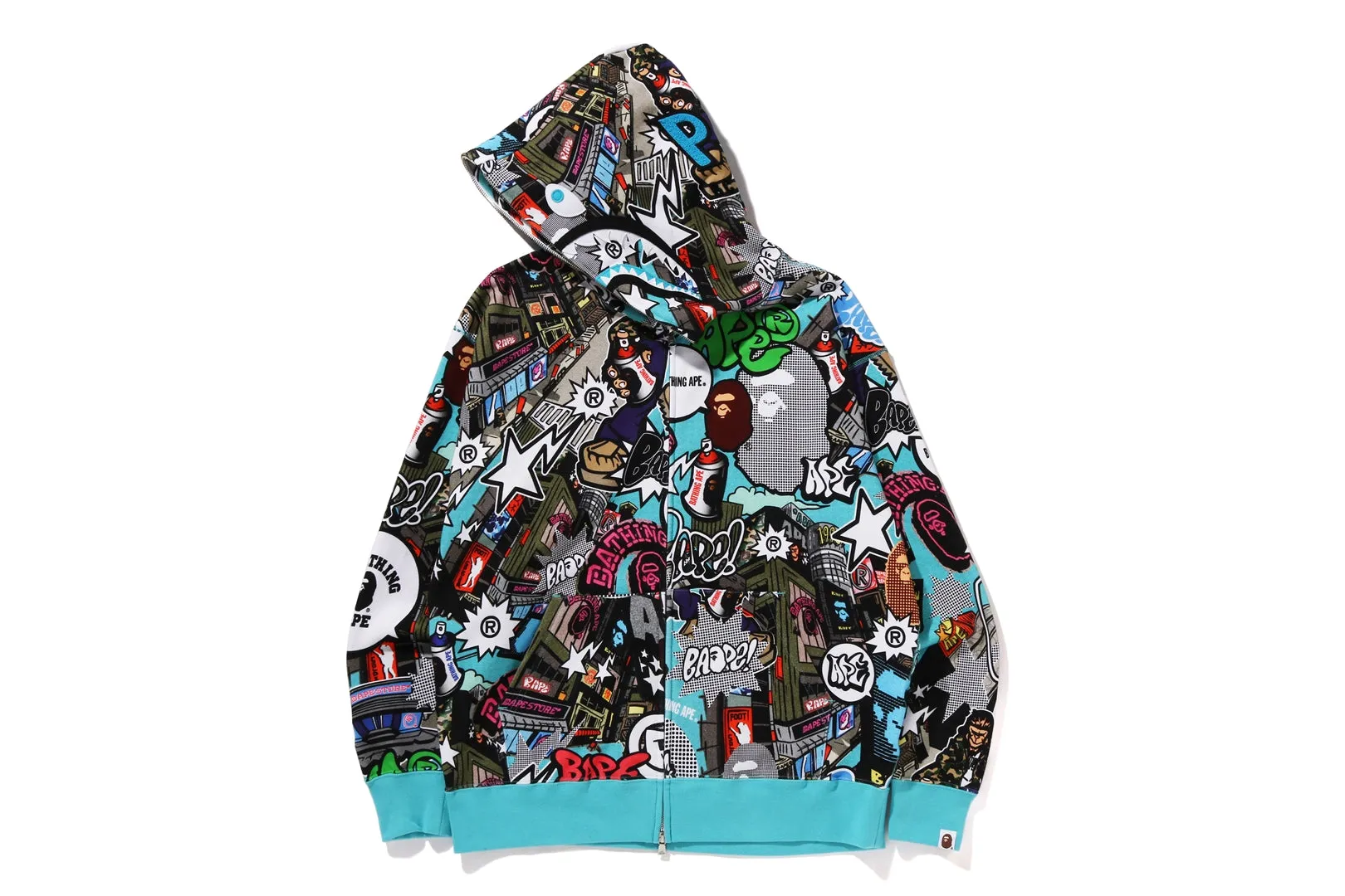 COMIC ART SHARK ZIP HOODIE sold by Bape product image thumbnail 2
