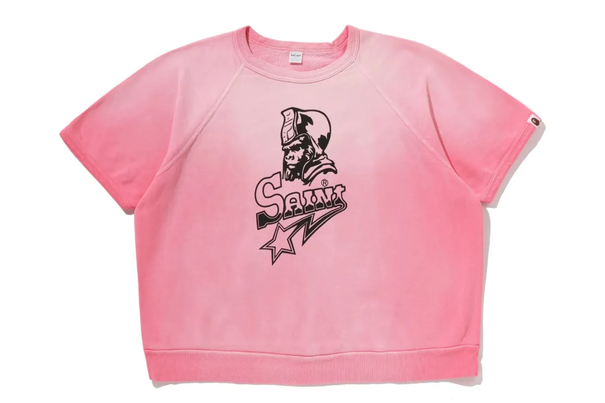 【 BAPE X SAINT MXXXXXX 】SAINT STA S/S CREWNECK SWEATSHIRT made by Bape