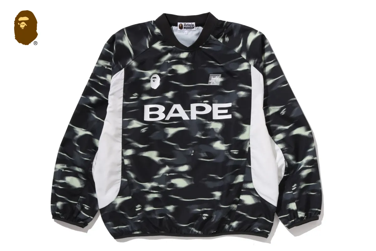 SCREEN CAMO FOOTBALL LOGO RELAXED FIT CREWNECK SWEATSHIRT made by Bape