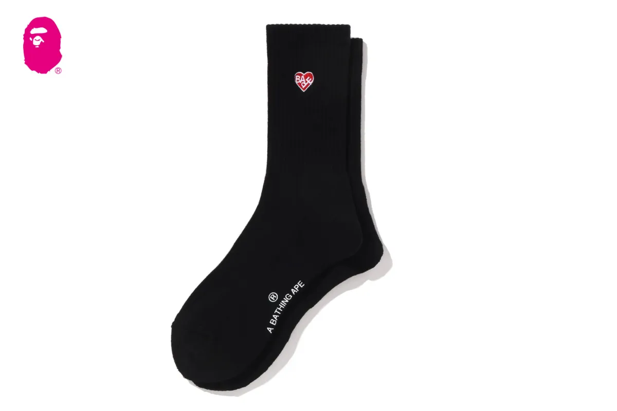 APE HEAD ONE POINT BAPE LOGO SOCKS made by Bape