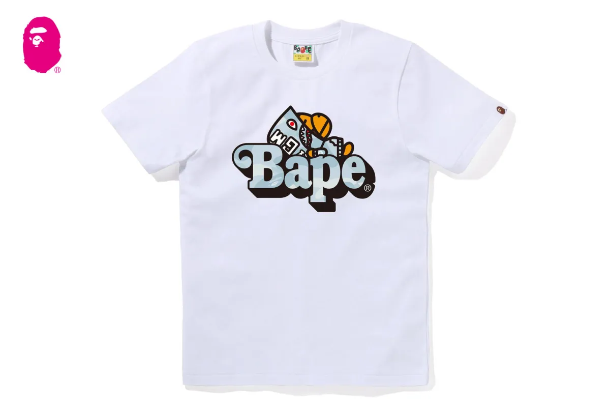 PASTEL COLOR CAMO SHARK MILO ON BAPE TEE made by Bape