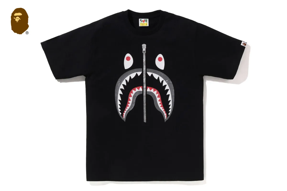 GLITTER SHARK TEE made by Bape