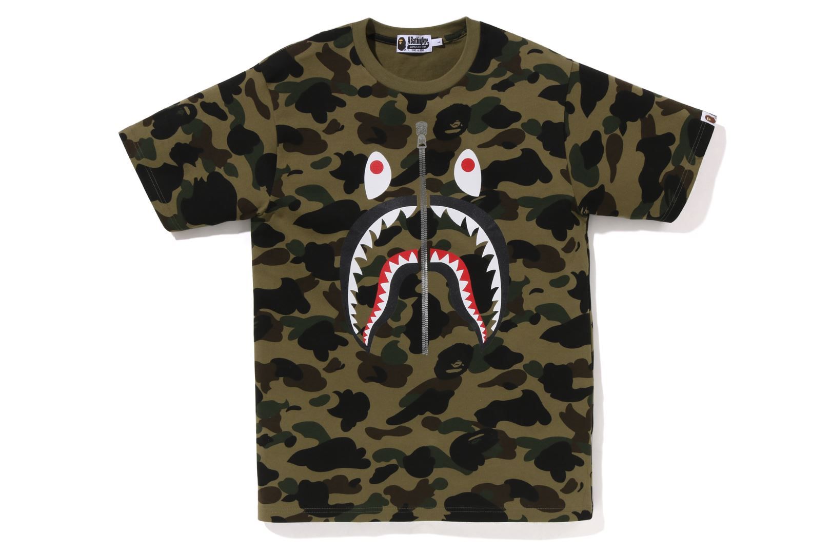 1ST CAMO SHARK TEE sold by Bape