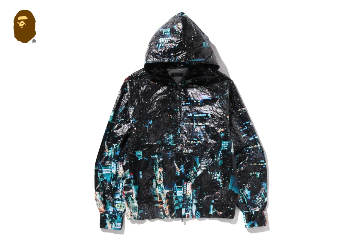 OVERALL PRINT CREASE HOODED JACKET made by Bape