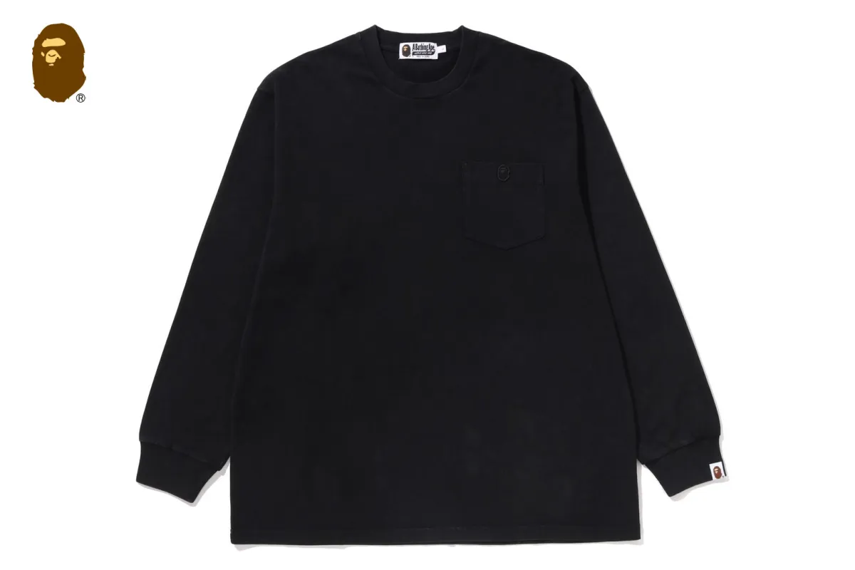 GARMENT DYE ONE POINT RELAXED FIT POCKET LS TEE made by Bape