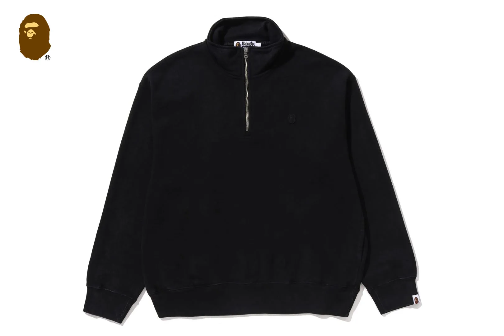 GARMENT DYE ONE POINT HALF ZIP RELAXED FIT CREWNECK SWEATSHIRT sold by Bape product image thumbnail 5