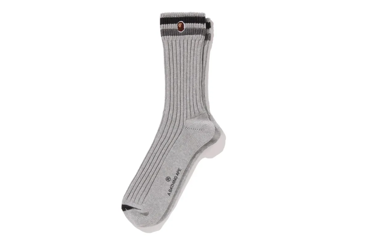 CHUNKY RIBBED CREW SOCKS sold by Bape