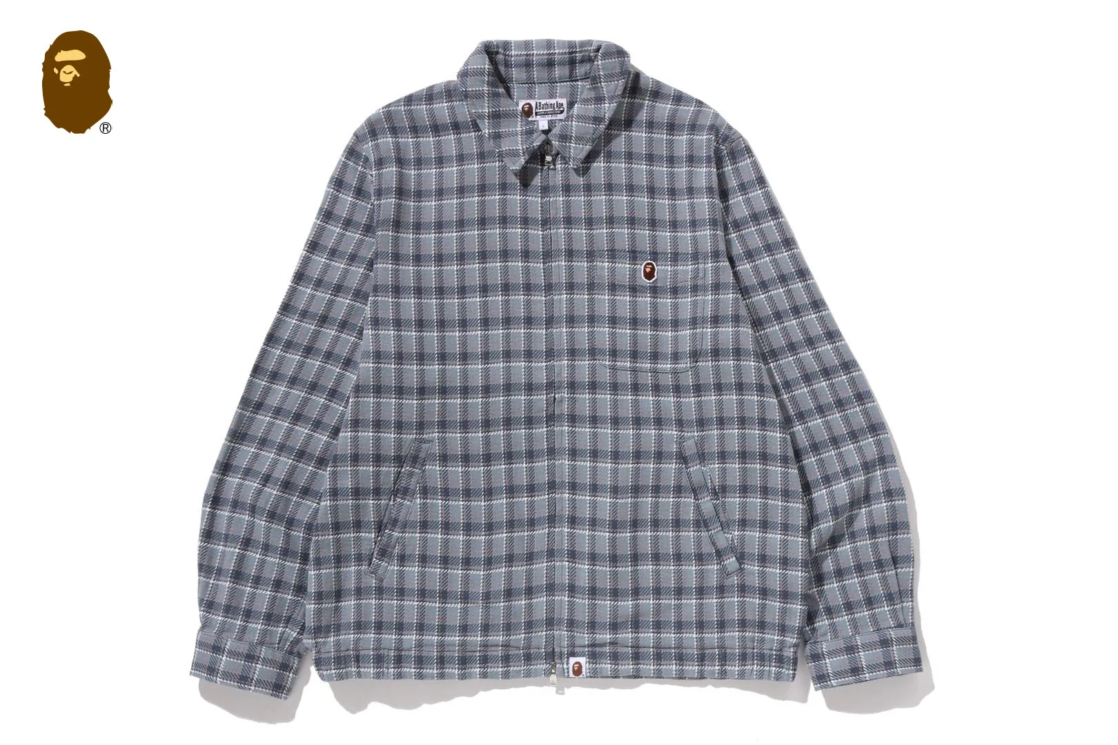 BAPE CHECK ZIP SHIRT sold by Bape