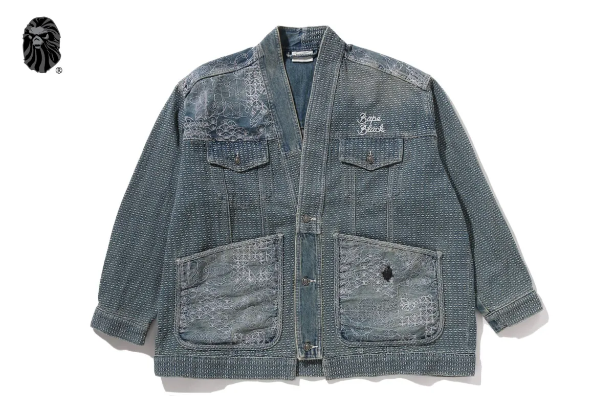 BAPE BLACK PATCHWORK KIMONO sold by Bape