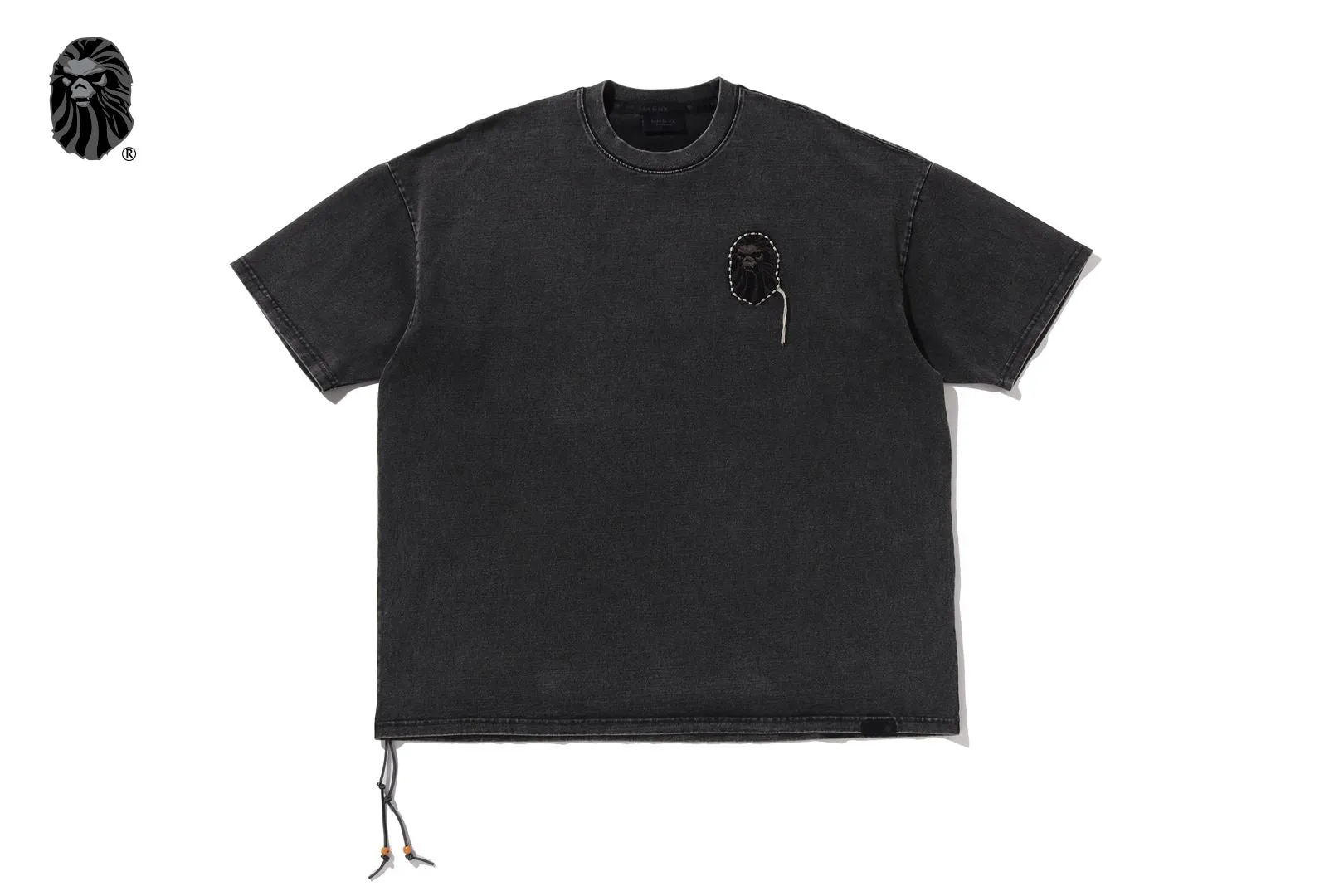 BAPE BLACK JAPANESE PATCH WASHED TEE sold by Bape
