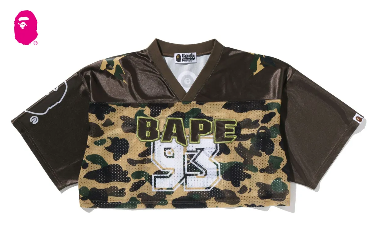 1ST CAMO BAPE CROPPED FOOTBALL TEE made by Bape