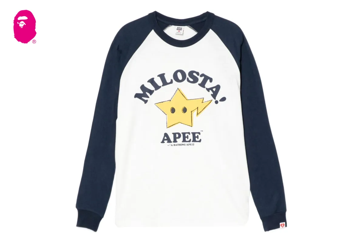 MILOSTA RAGLAN LS TEE sold by Bape
