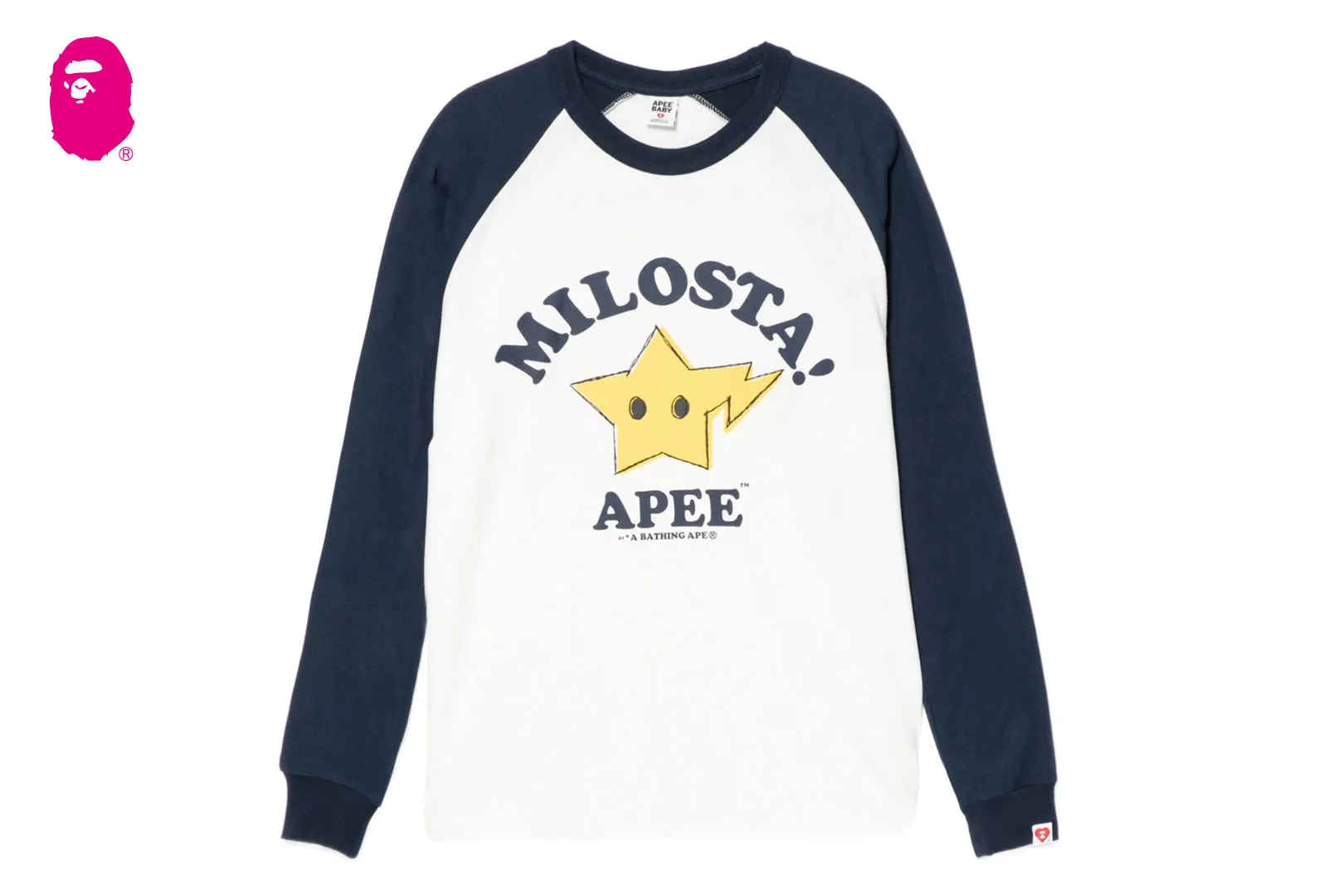 MILOSTA RAGLAN LS TEE sold by Bape