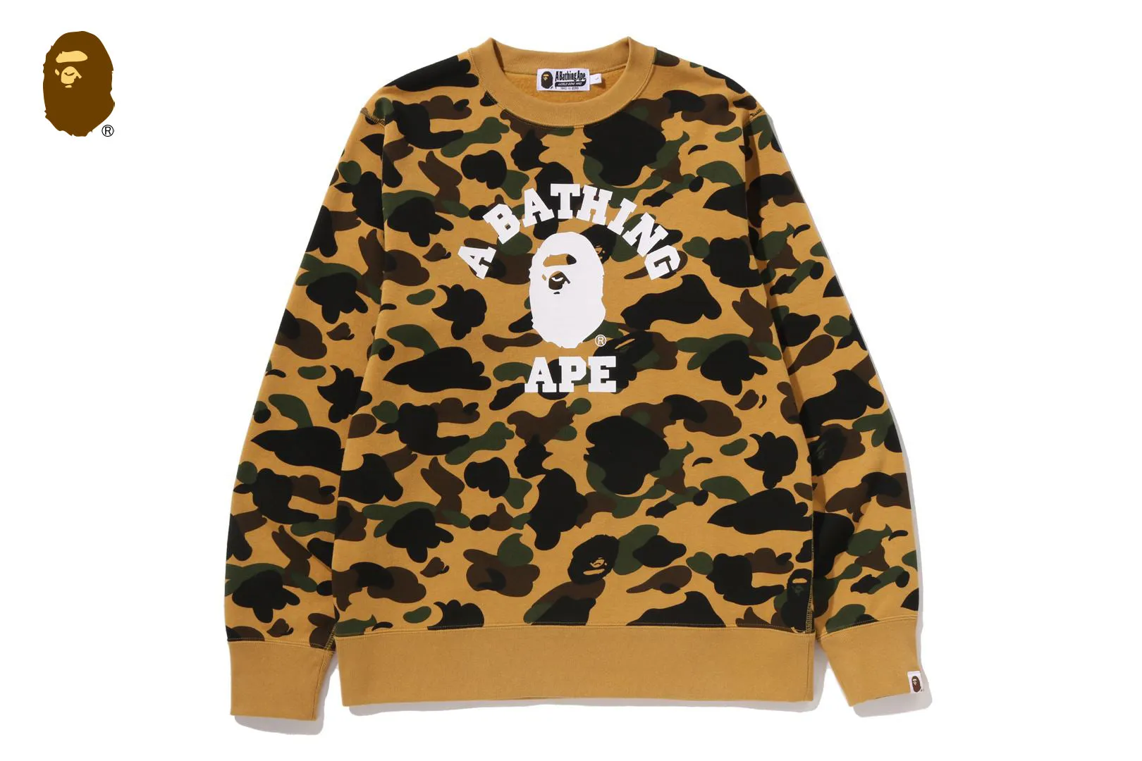 1ST CAMO COLLEGE CREWNECK SWEATSHIRT sold by Bape