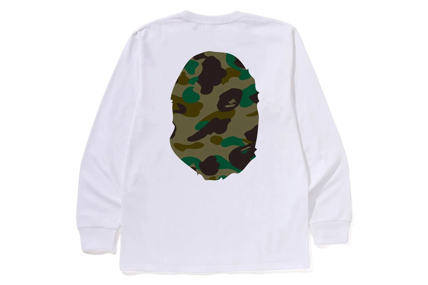 1ST CAMO BIG APE HEAD LS TEE sold by Bape product image thumbnail 2