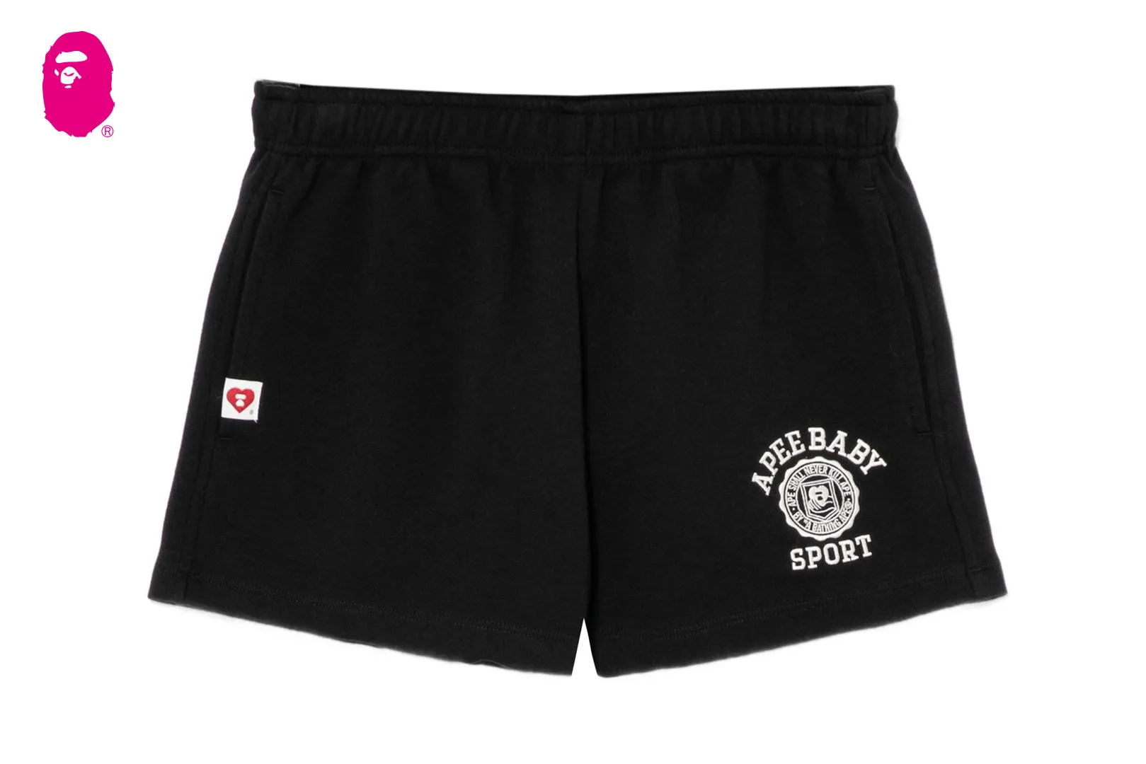 COLLEGE EMBROIDERY SWEAT SHORTS sold by Bape