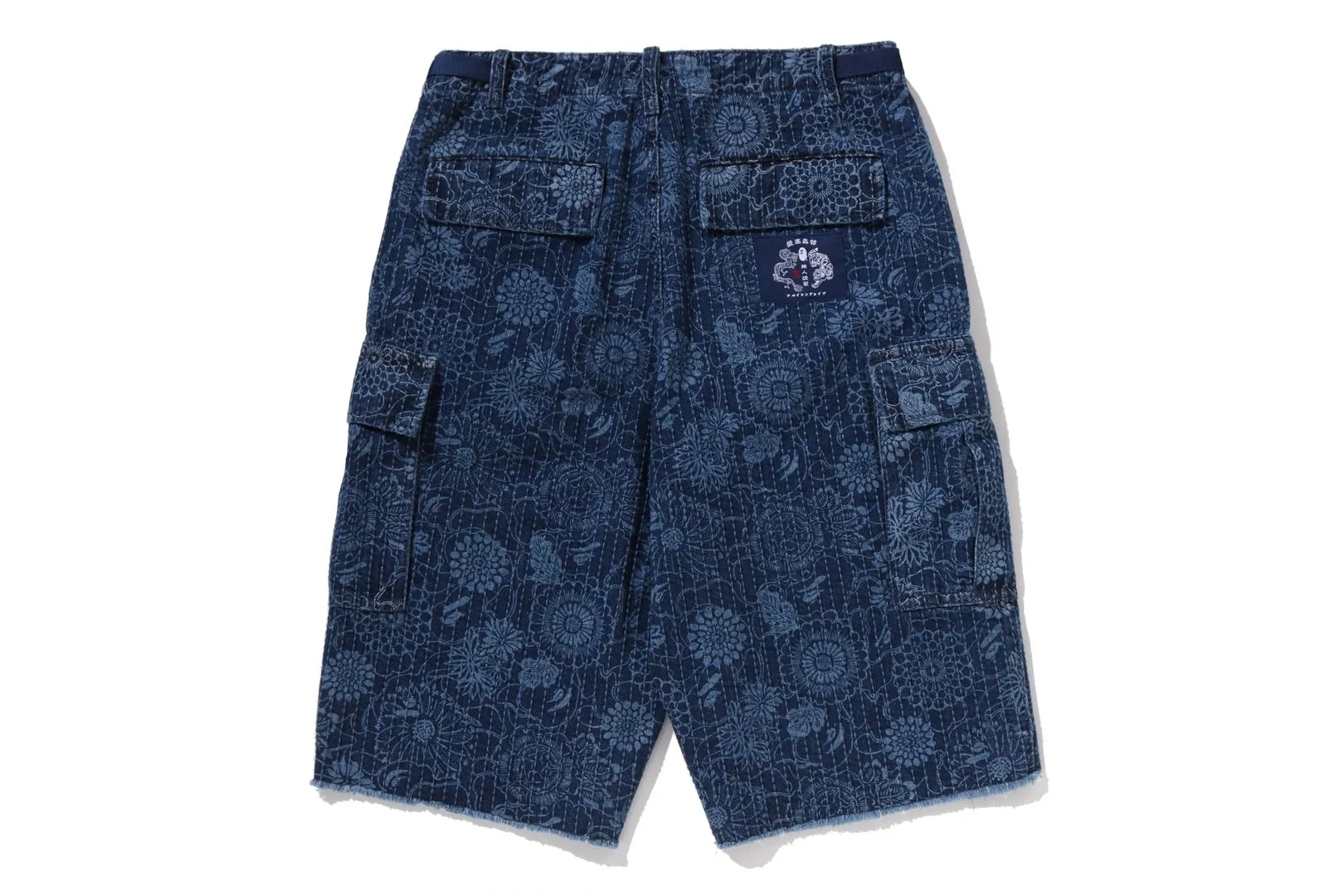 JAPANESE INDIGO ART CAMO JUNGLE DENIM RELAXED FIT CARGO SHORTS sold by Bape product image thumbnail 2