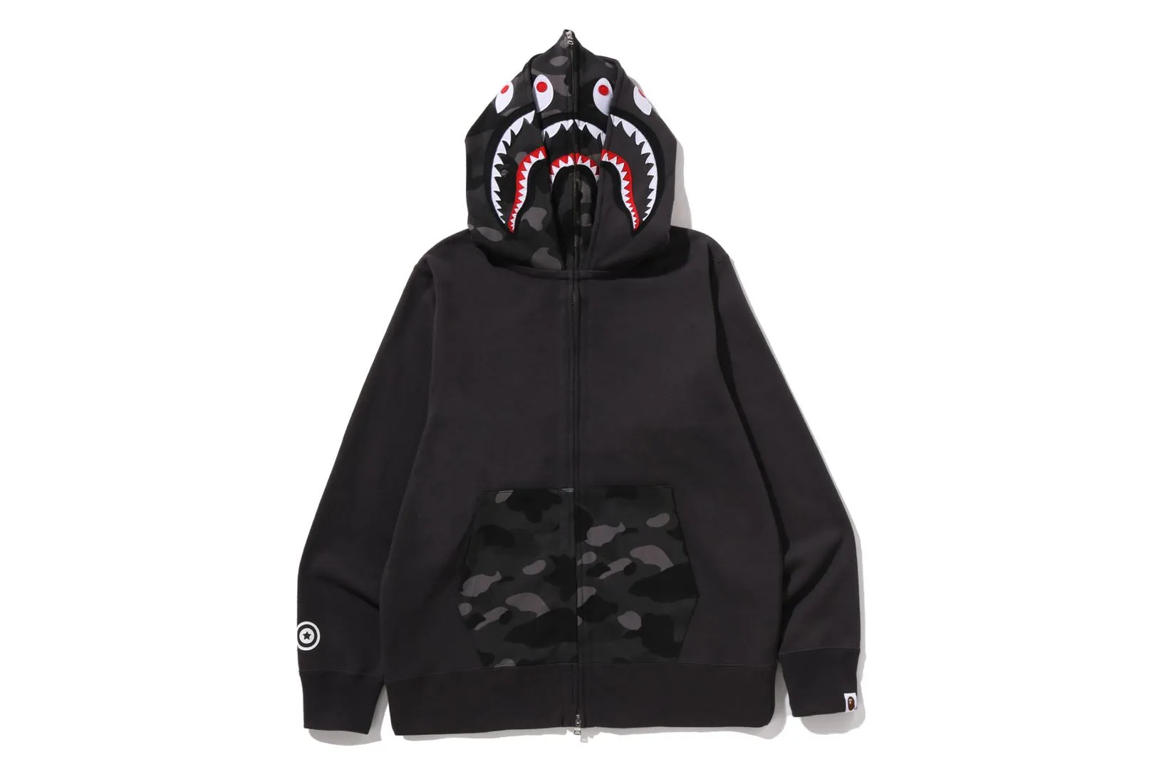 COLOR CAMO SHARK FULL ZIP DOUBLE HOODIE sold by Bape product image thumbnail 3