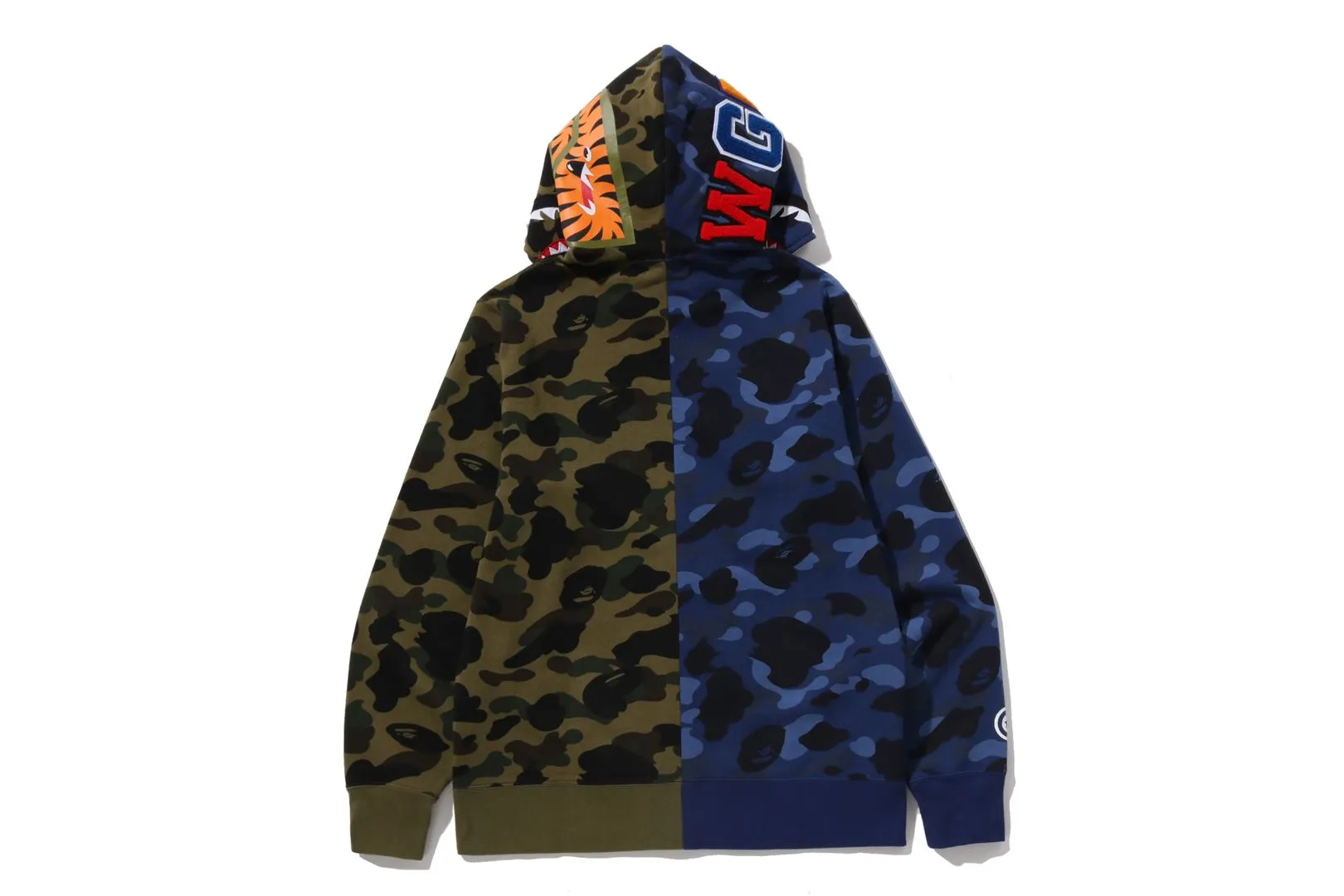 SPLIT CAMO SHARK FULL ZIP HOODIE sold by Bape product image thumbnail 4