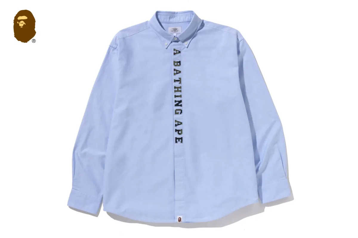 1ST CAMO APPLIQUE OXFORD LS SHIRT made by Bape