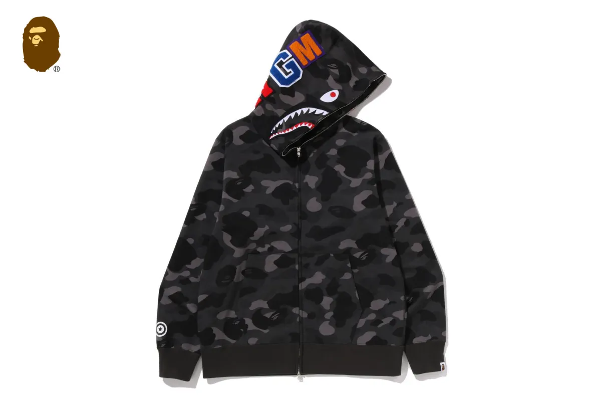 COLOR CAMO SHARK FULL ZIP HOODIE sold by Bape