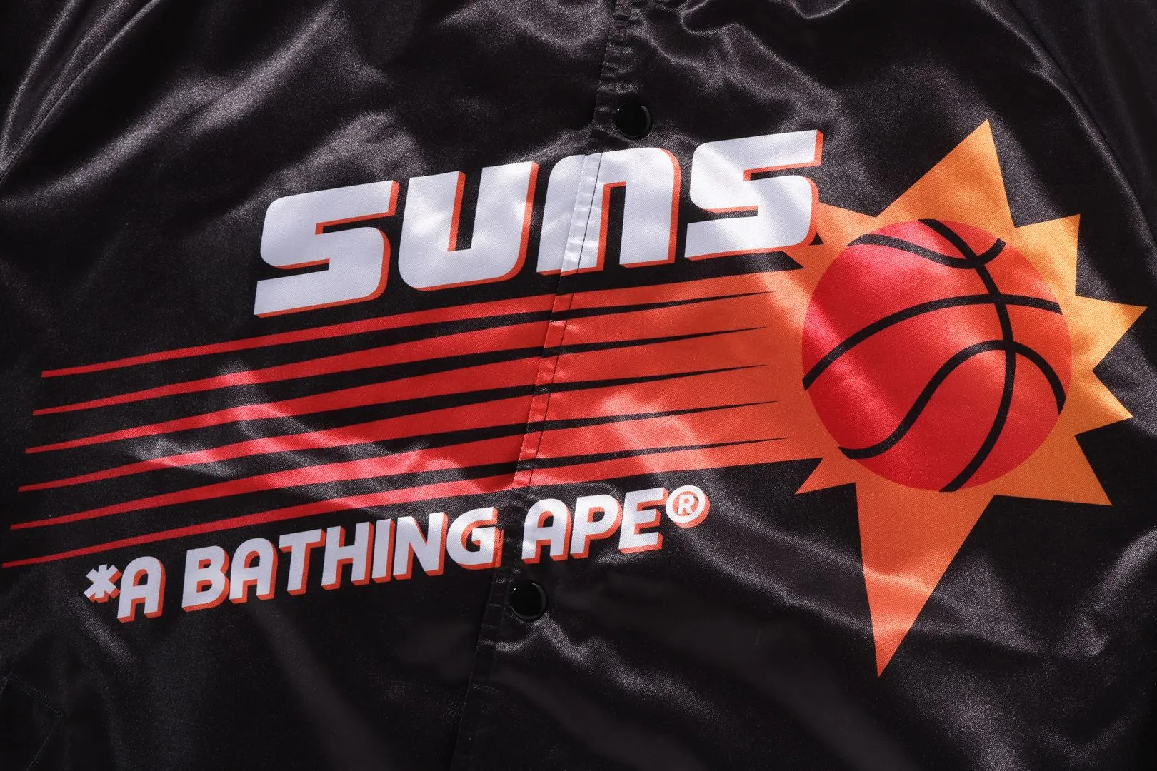 【 BAPE X M&N NBA 】PHOENIX SUNS SATIN JACKET sold by Bape product image thumbnail 4