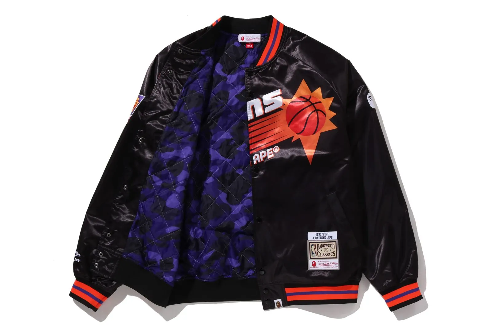 【 BAPE X M&N NBA 】PHOENIX SUNS SATIN JACKET sold by Bape product image thumbnail 2