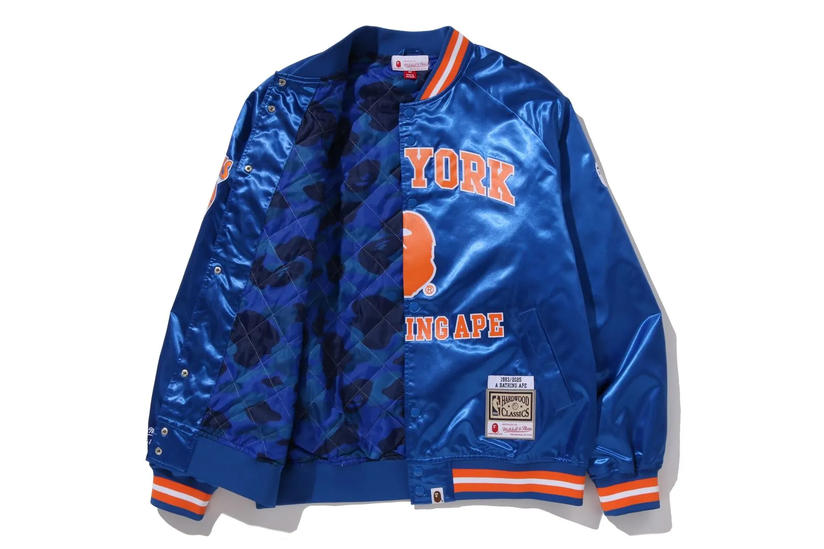 【 BAPE X M&N NBA 】NEW YORK KNICKS SATIN JACKET sold by Bape product image thumbnail 2