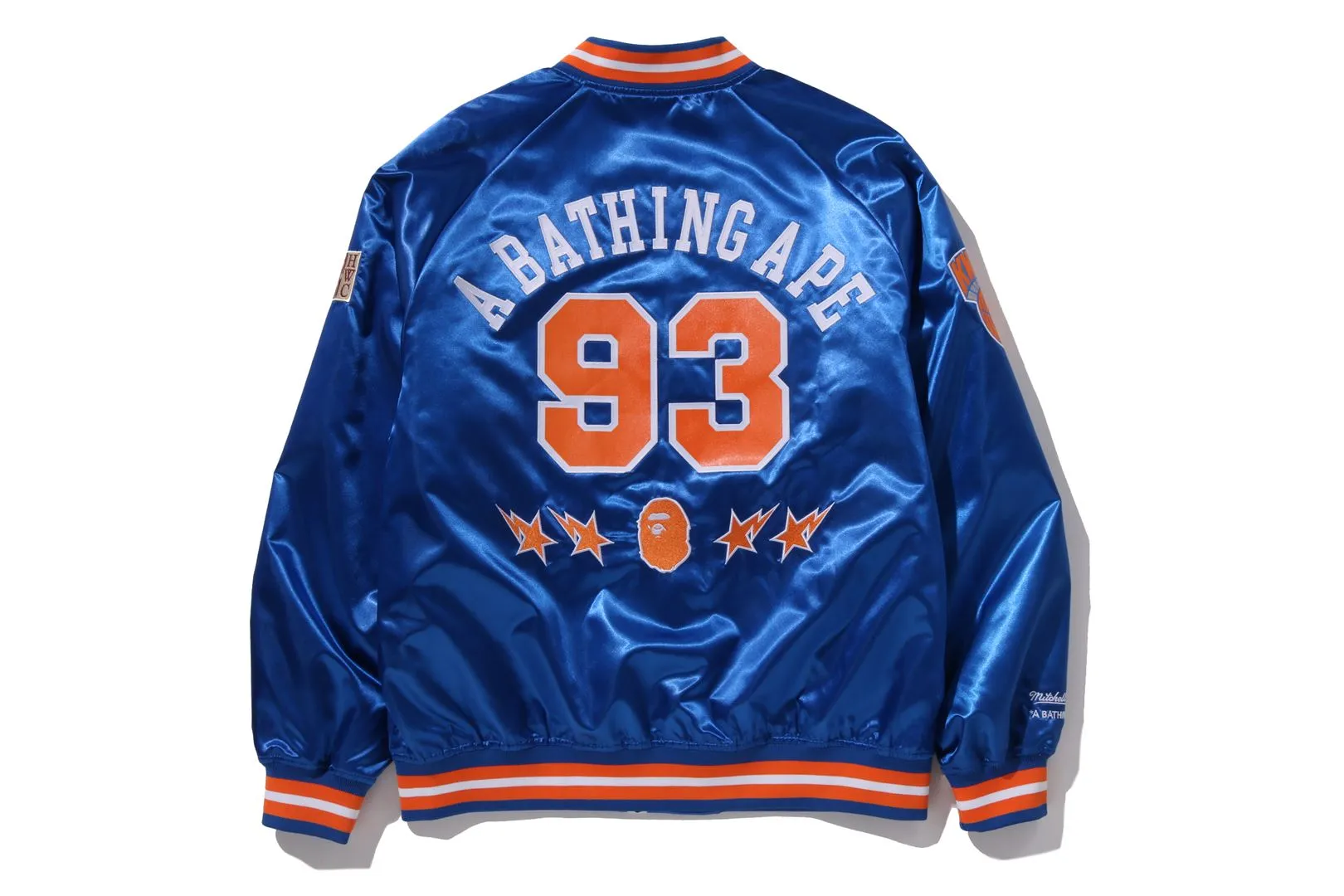 【 BAPE X M&N NBA 】NEW YORK KNICKS SATIN JACKET sold by Bape product image thumbnail 3