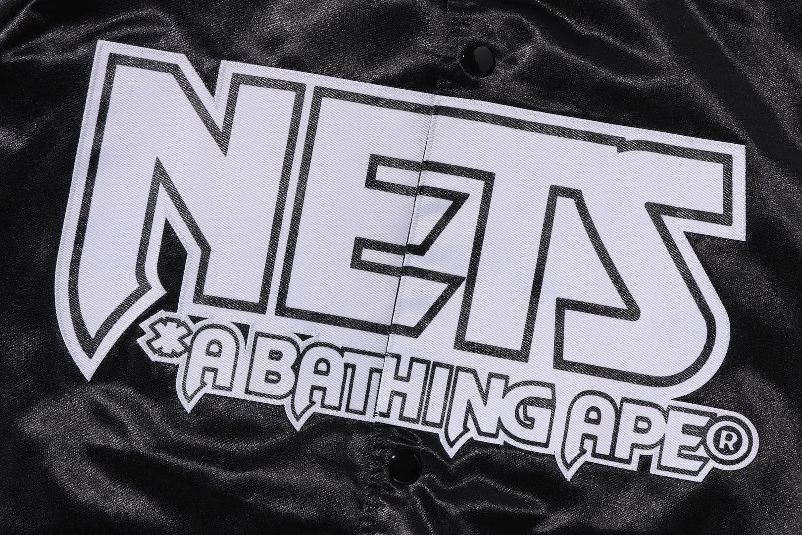 【 BAPE X M&N NBA 】NEW JERSEY NETS SATIN JACKET sold by Bape product image thumbnail 4