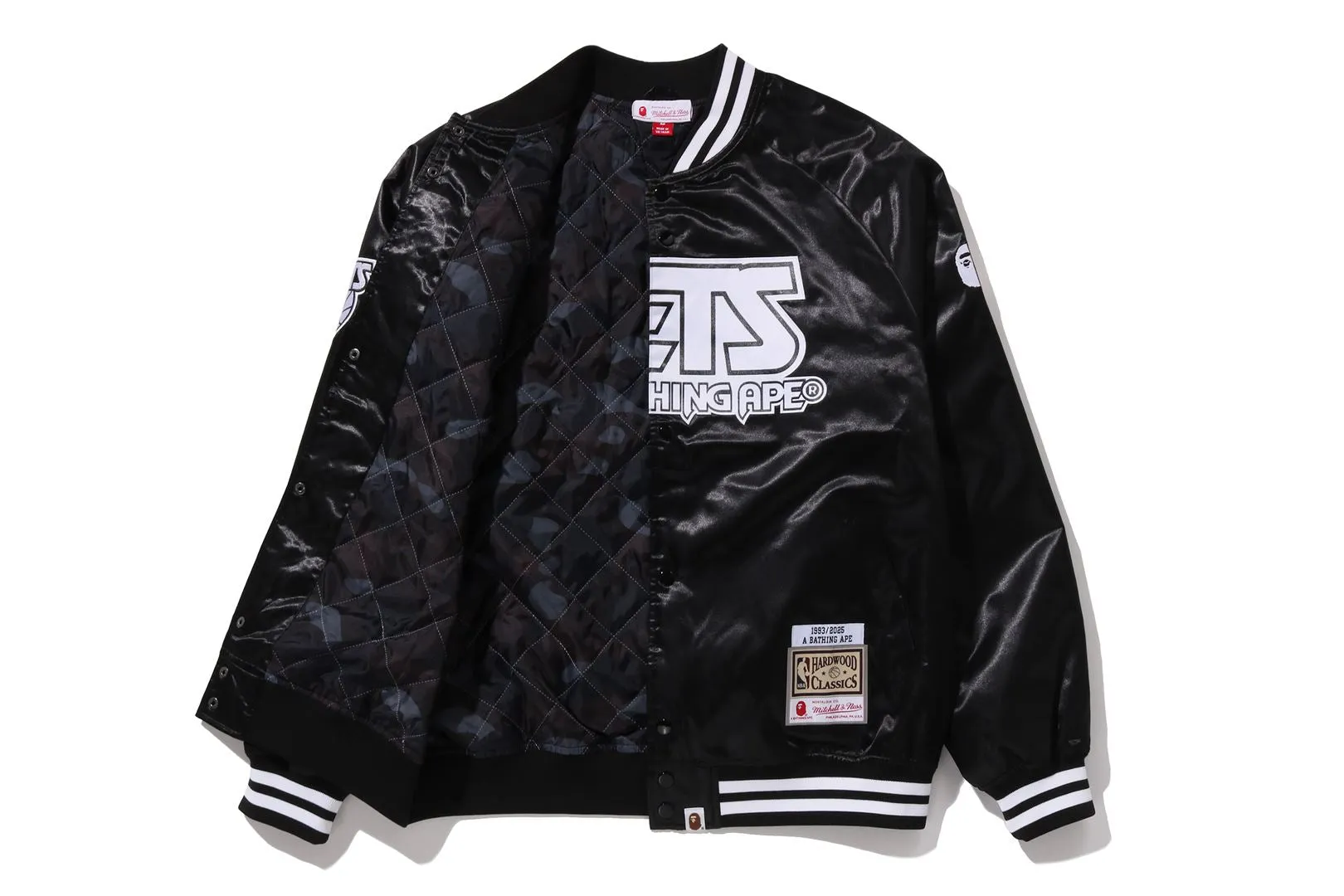 【 BAPE X M&N NBA 】NEW JERSEY NETS SATIN JACKET sold by Bape product image thumbnail 2