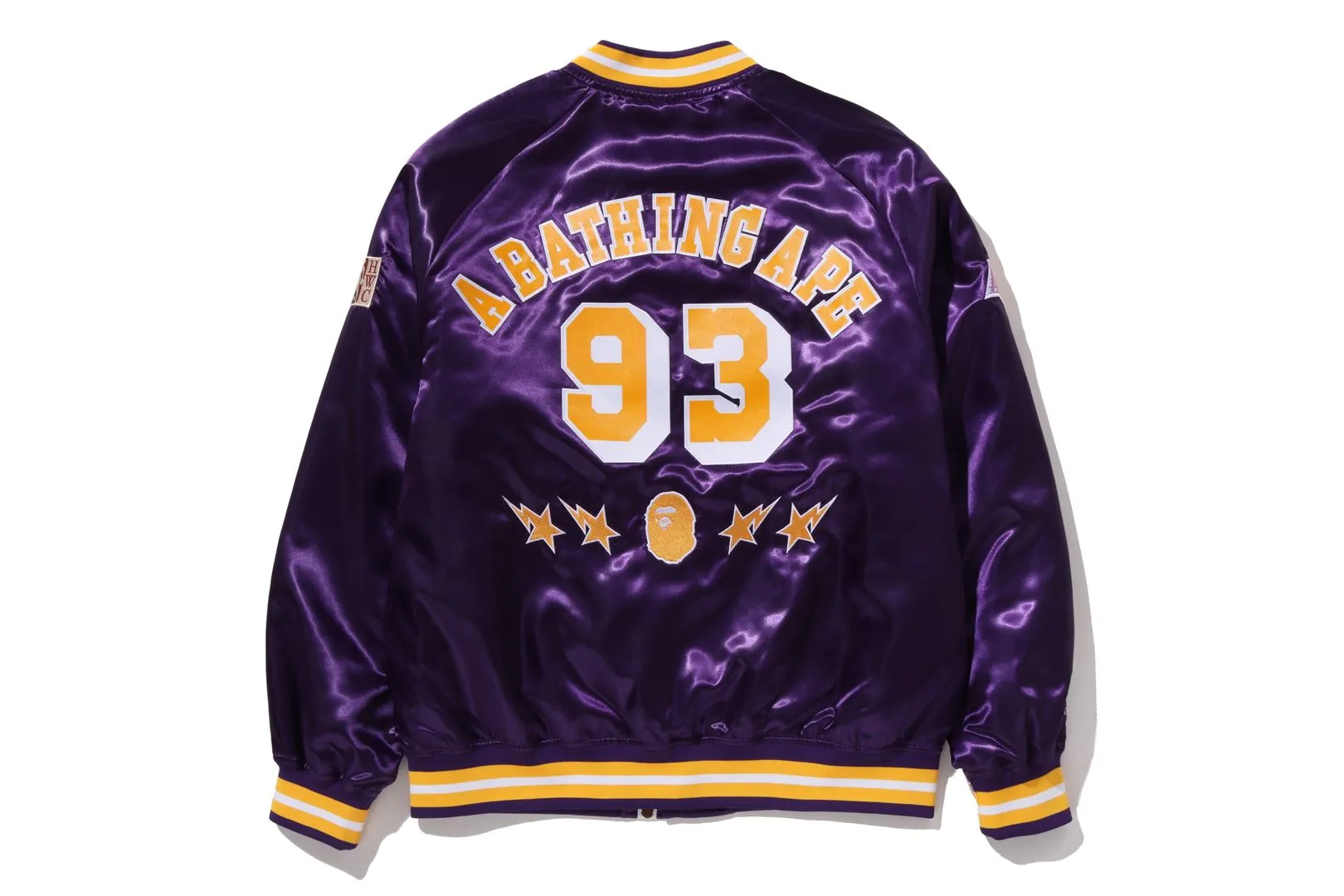 【 BAPE X M&N NBA 】LOS ANGELES LAKERS SATIN JACKET sold by Bape product image thumbnail 3