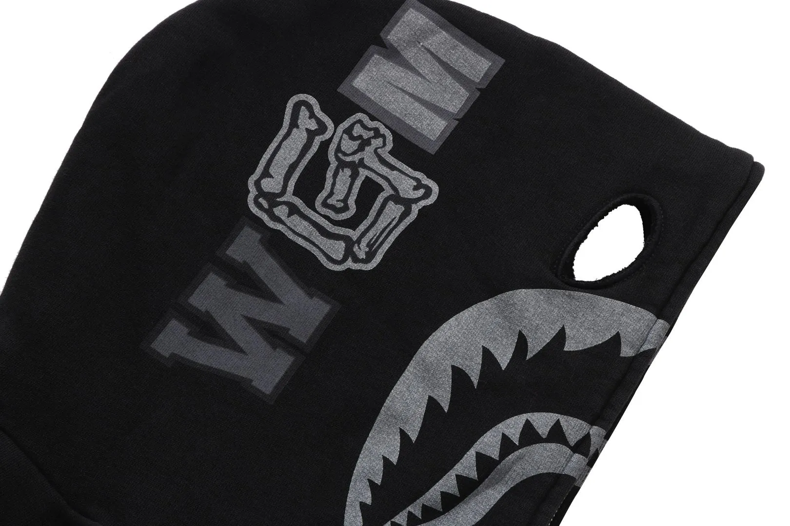 SKELETON SHARK HEAVY WASHED CROPPED FIT FULL ZIP HOODIE sold by Bape product image thumbnail 4
