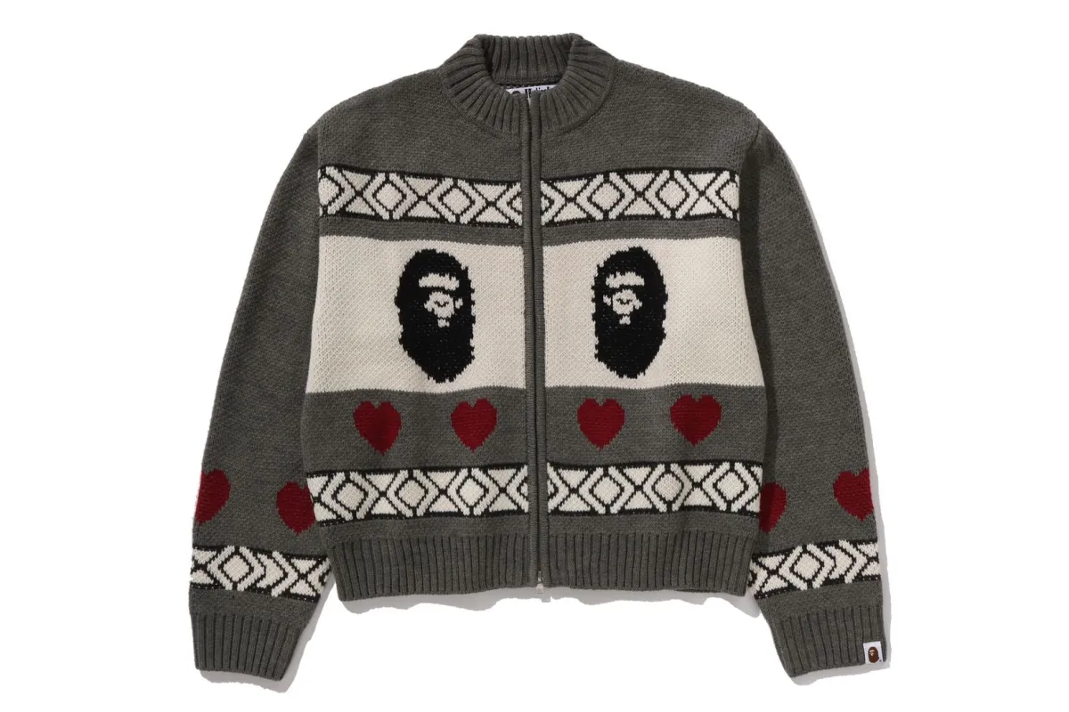 【 BAPE X MOUSSY 】KNIT CARDIGAN sold by Bape