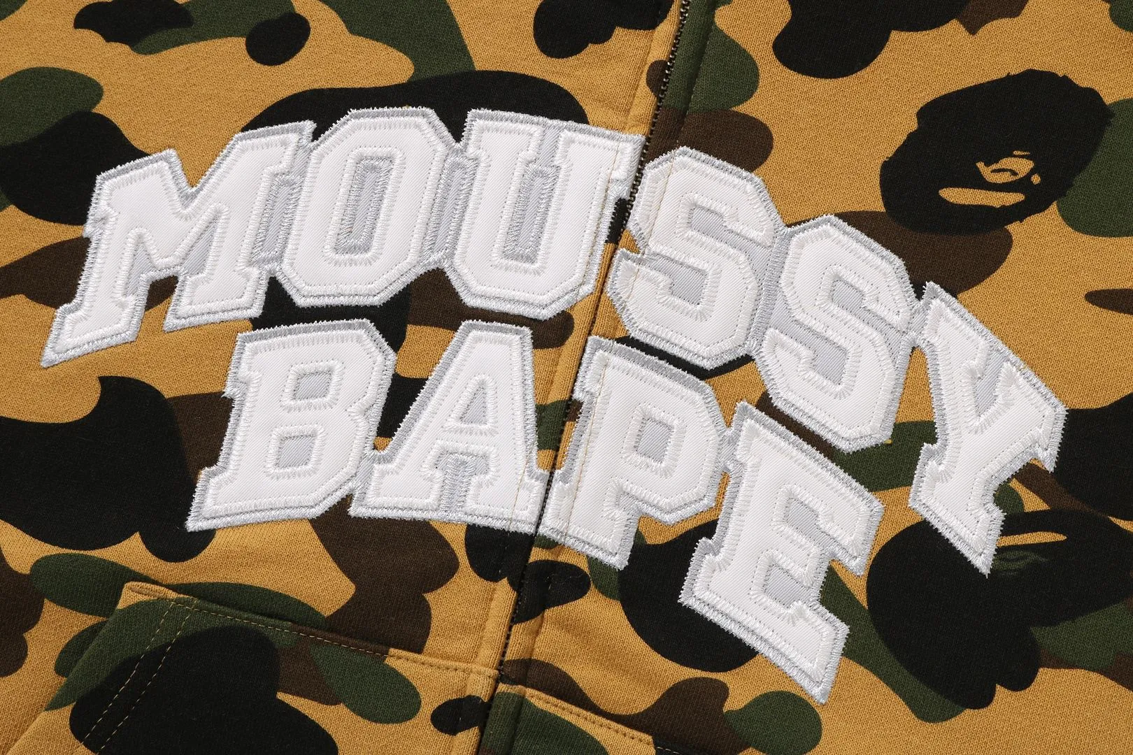 【 BAPE X MOUSSY 】COLLEGE LOGO ZIP HOODIE sold by Bape product image thumbnail 3