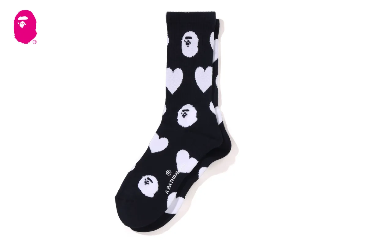 I LOVE BAPE MONOGRAM SOCKS made by Bape