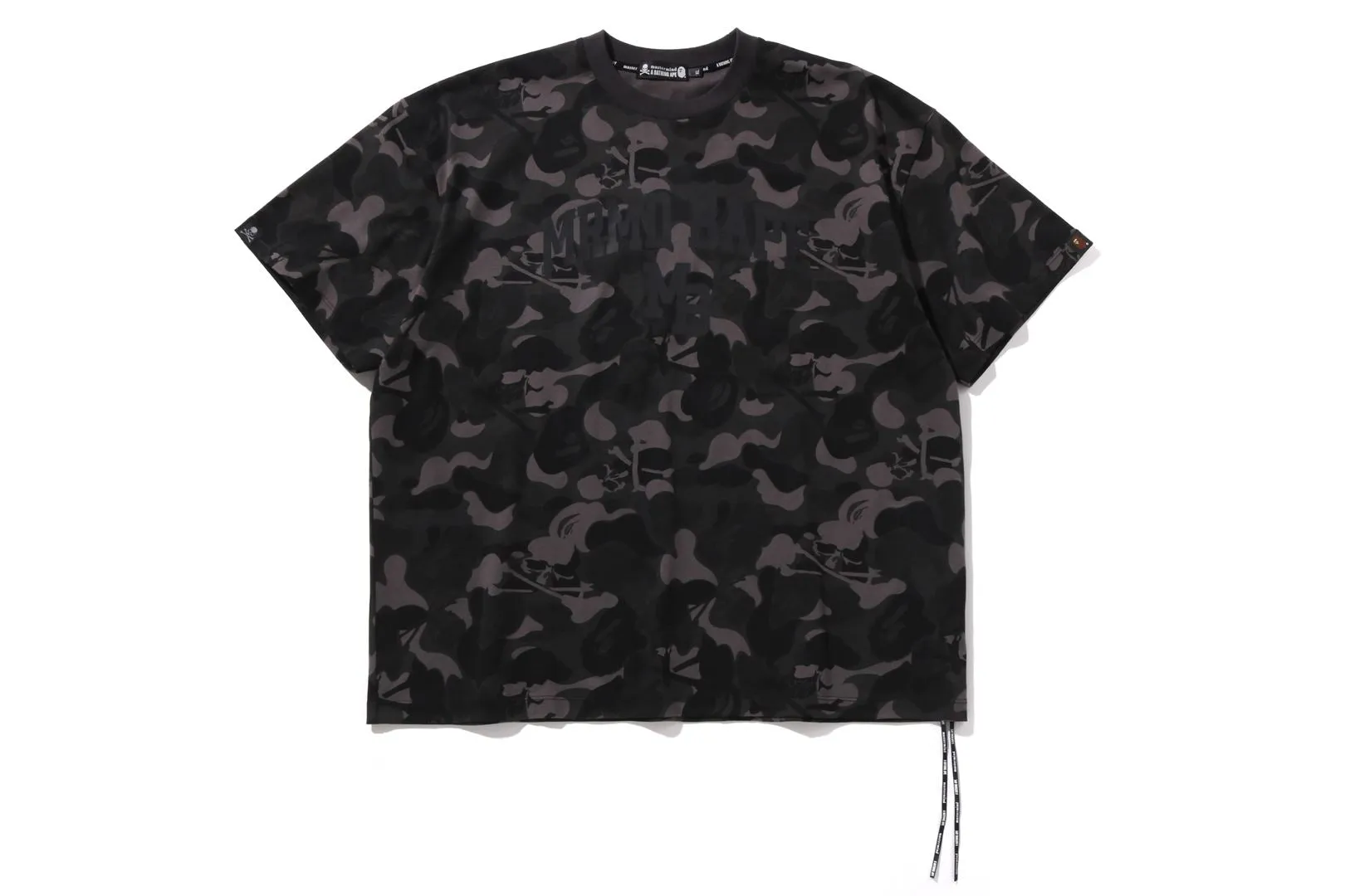 【 BAPE X MMJ 】SKULL CAMO COLLEGE RELAXED FIT TEE 15TH sold by Bape