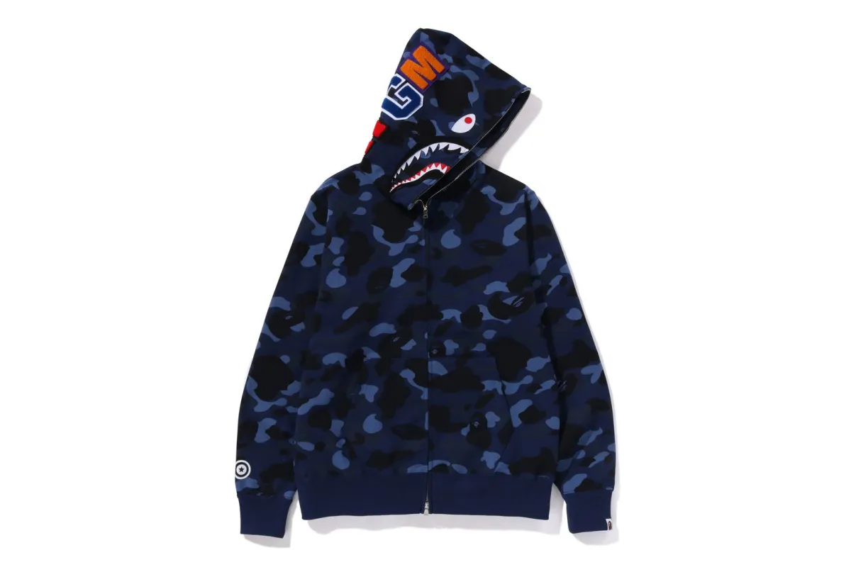 COLOR CAMO SHARK FULL ZIP HOODIE sold by Bape