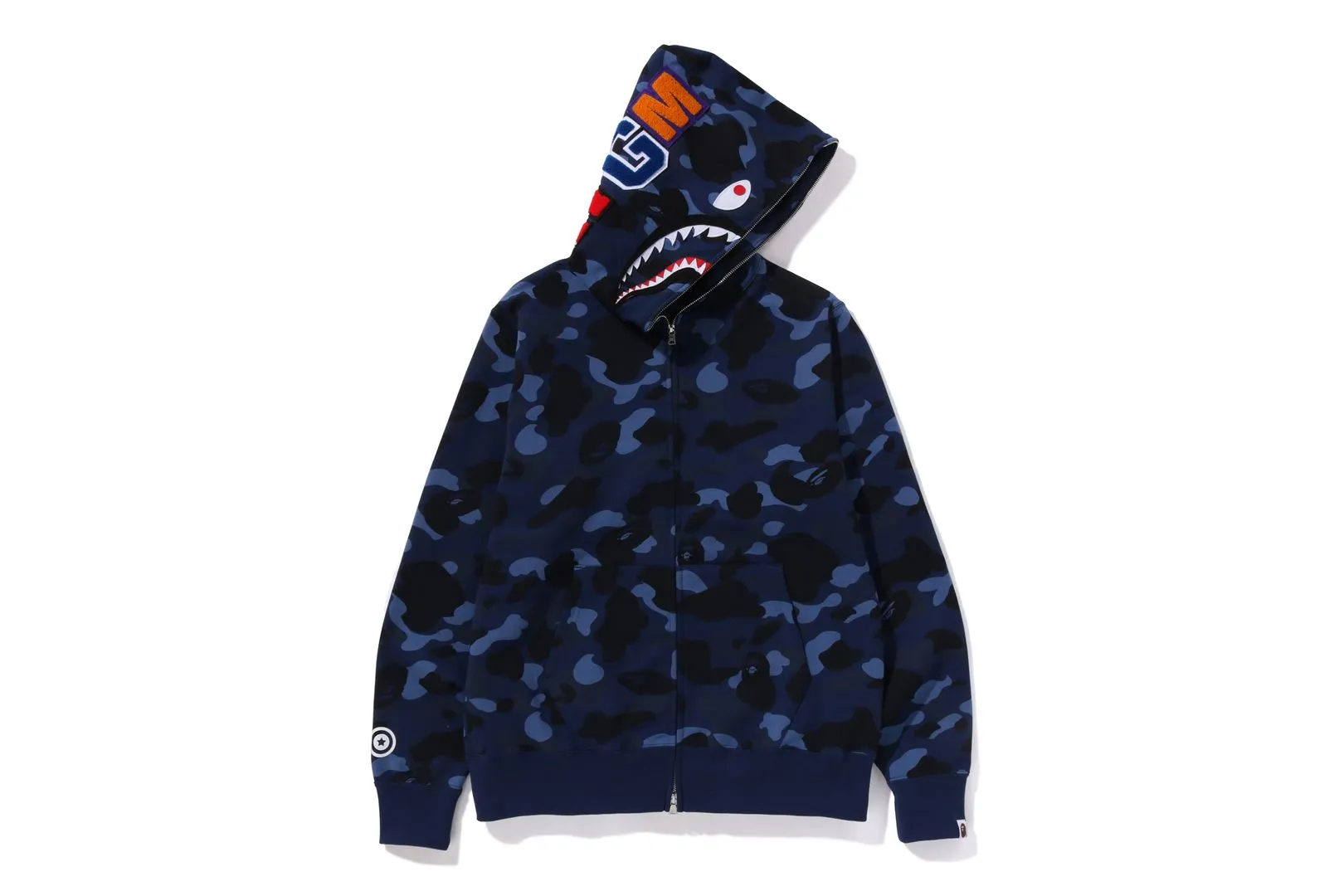 COLOR CAMO SHARK FULL ZIP HOODIE sold by Bape
