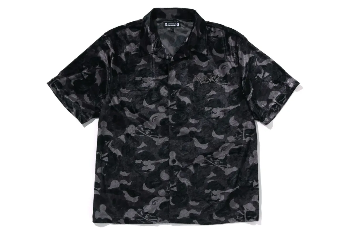 【 BAPE X MMJ 】SKULL CAMO RELAXED FIT SS SHIRTS 14TH made by Bape