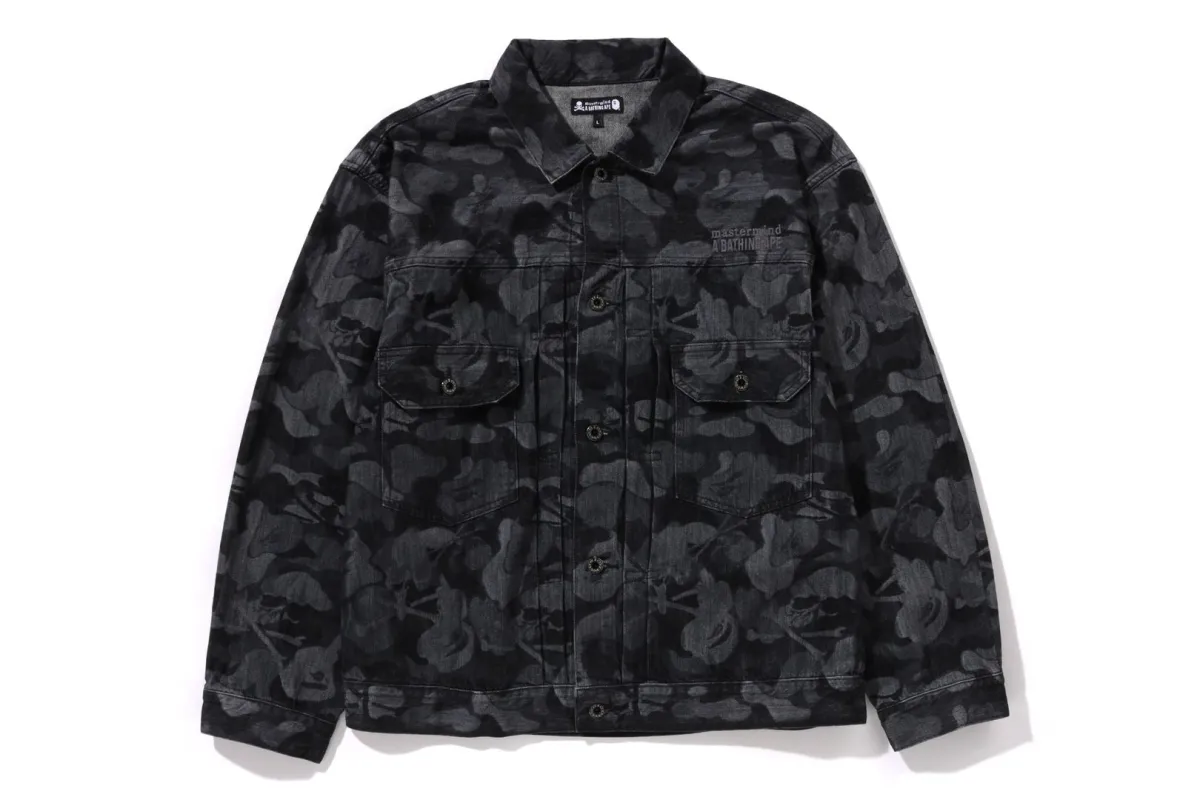 【 BAPE X MMJ 】SKULL CAMO 12 OZ DENIM JACKET 14TH made by Bape