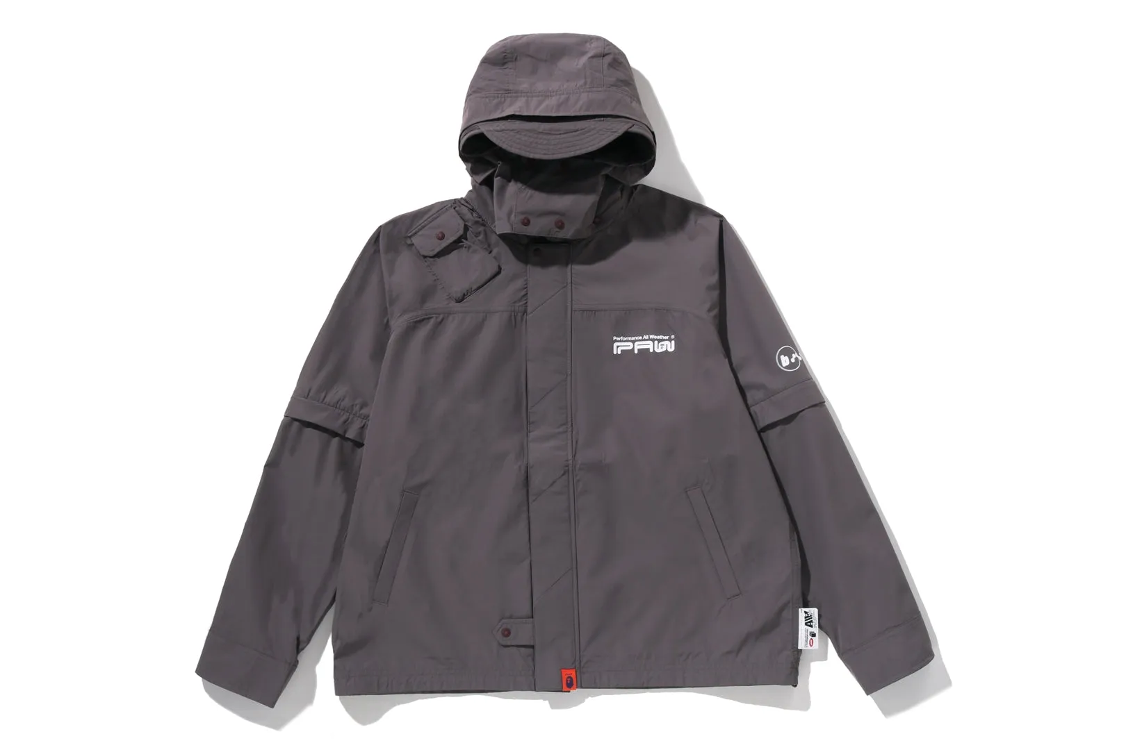【 BAPE BY KAZUKI KURAISHI 】3-LAYER SHO-ENE DETACHABLE HOODED RAIN JACKET sold by Bape