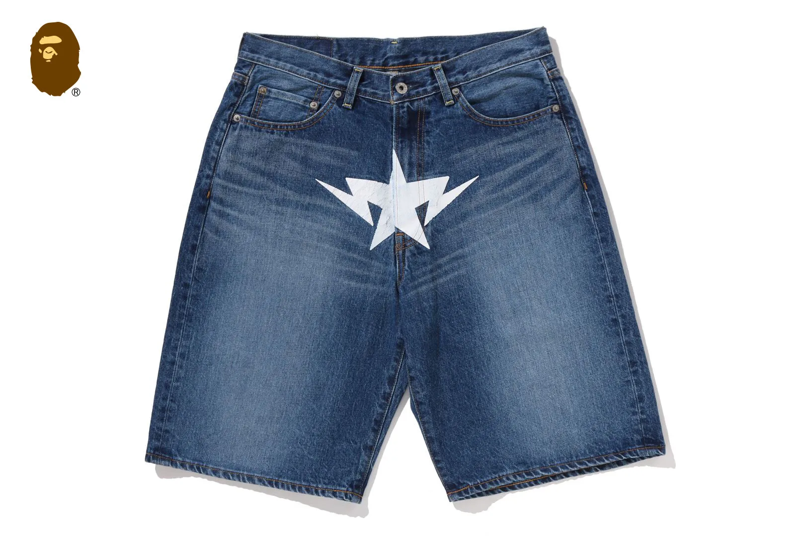 TWIN STA RELAXED FIT DENIM SHORTS sold by Bape product image thumbnail 4