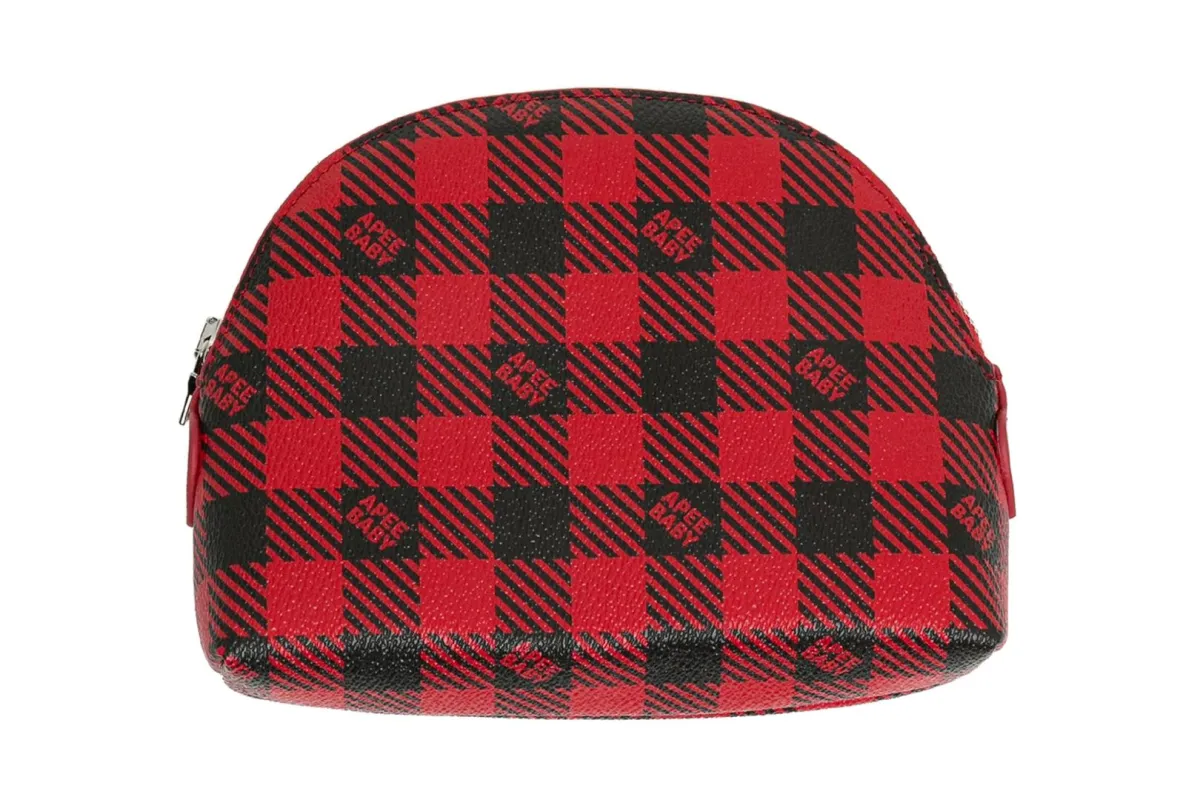 PLAID COSMETIC MINI BAG made by Bape