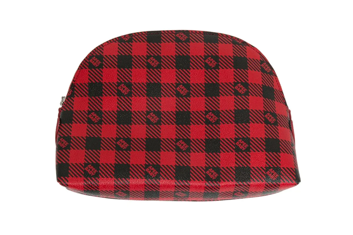 PLAID COSMETIC BAG made by Bape