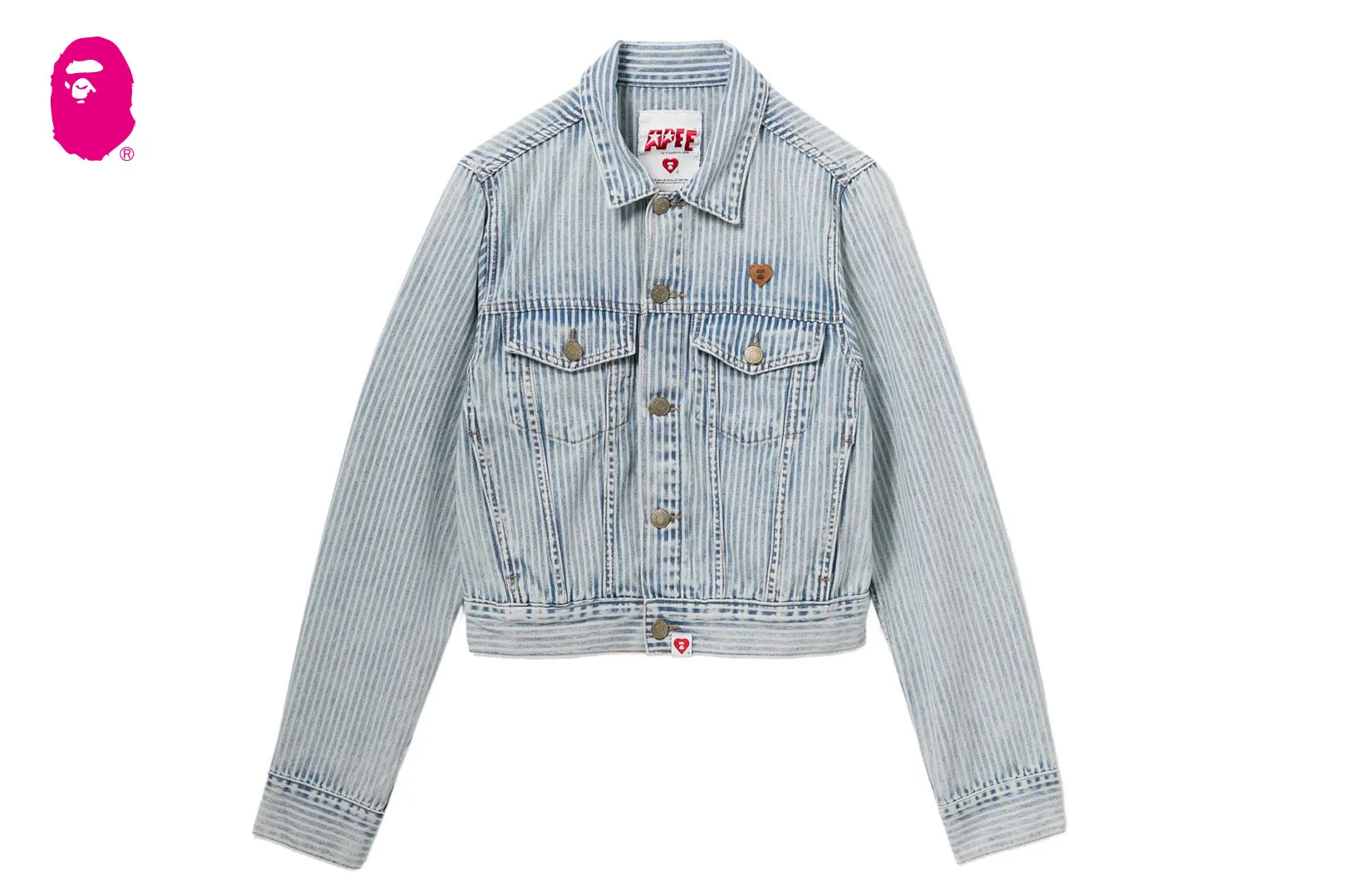 INDIGO STRIPE DENIM JACKET sold by Bape