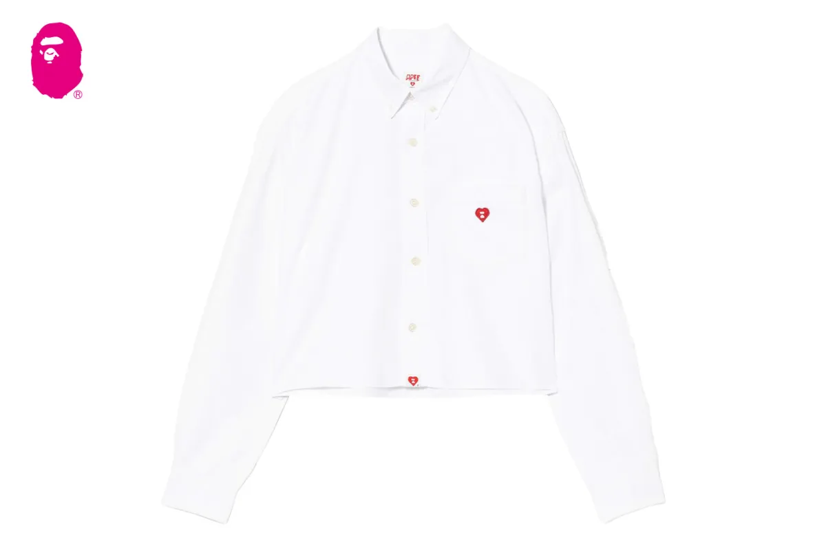 EMBRO BADGE OXFORD CROPPED SHIRT made by Bape